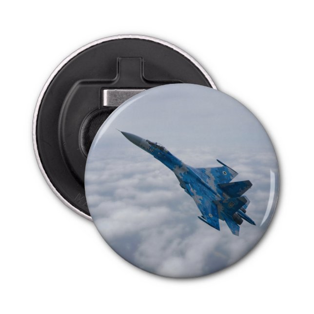 SU-27 Flanker Above The Clouds Bottle Opener (Front)