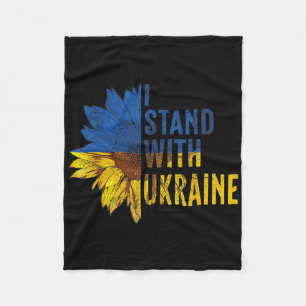 Su Ower Ukraine Flag Womens I Stand With Ukraine Fleece Blanket