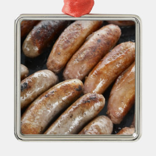 Suasages on Barbeque Metal Tree Decoration