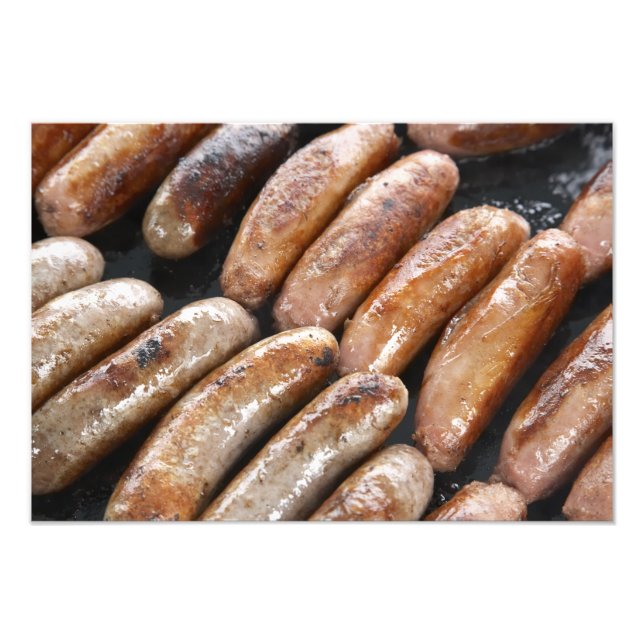 Suasages on Barbeque Photo Print (Front)