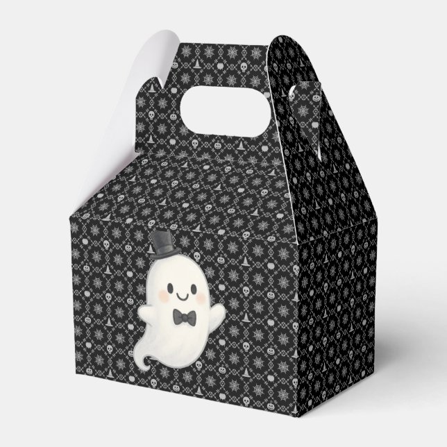 Suave cartoon ghost Halloween  Favour Box (Front Side)