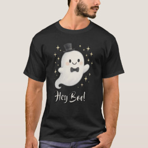 Suave cartoon Hey Boo ghost Halloween T-Shirt