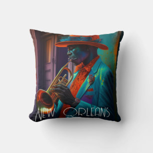 Suave New Orleans Jazz Trumpet Player In NOLA Cushion