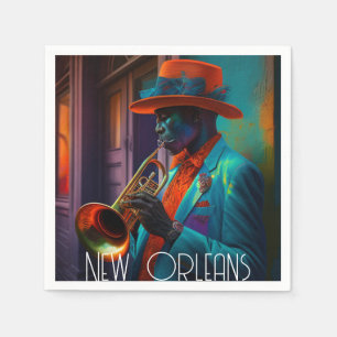 Suave New Orleans Jazz Trumpet Player In NOLA Napkin