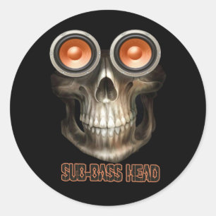 sub bass head Dubstep Classic Round Sticker