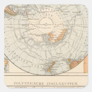 Sub Polar region and Polynesia Square Sticker