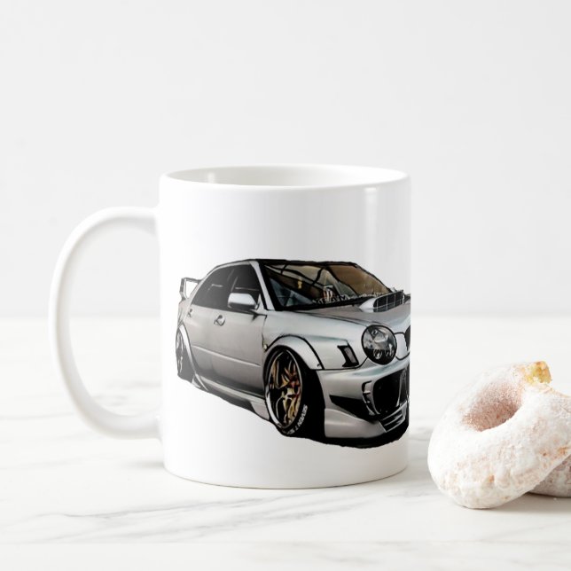 Subaru Impreza WRX Sti Coffee Mug (With Donut)