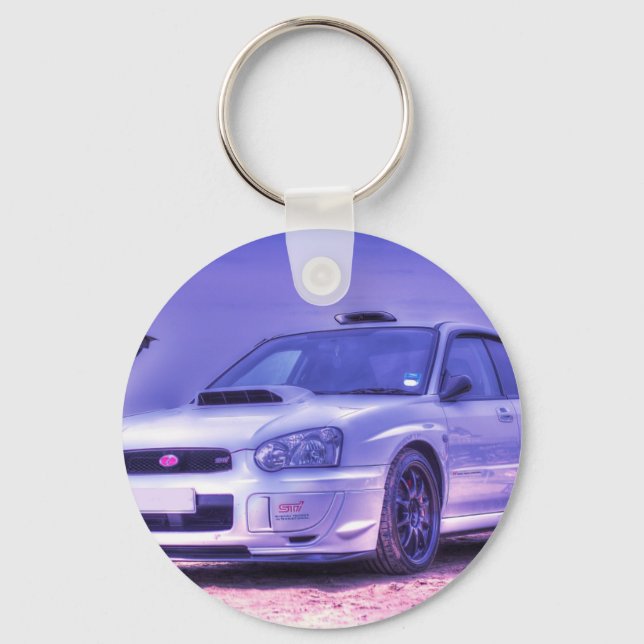 Subaru Impreza WRX STi Spec C in White Key Ring (Front)