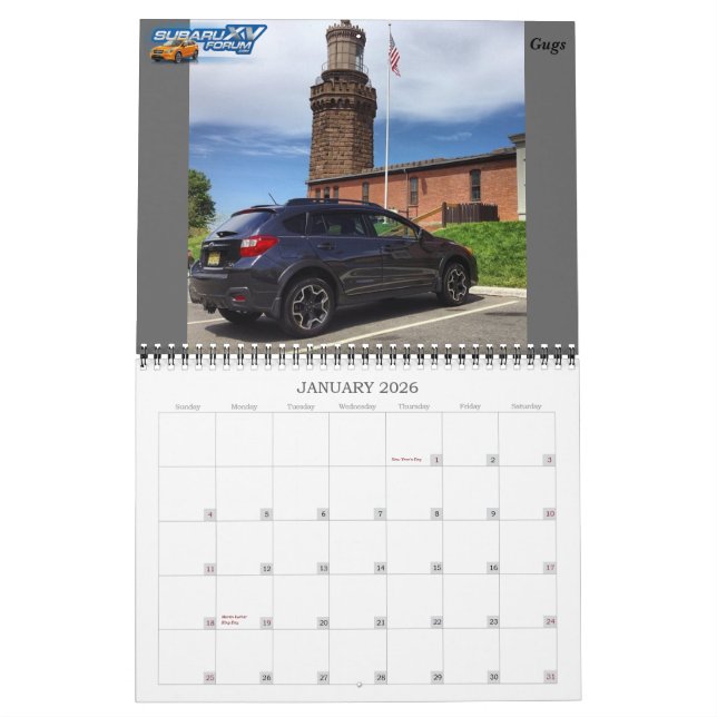 subaruXVforum.com 2015 Calendar (Jan 2026)