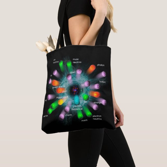 Subatomic  Particles Tote Bag (Close Up)
