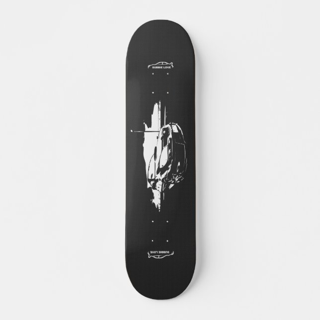 Subbie with Faux  Carbon Fibre Skateboard (Front)