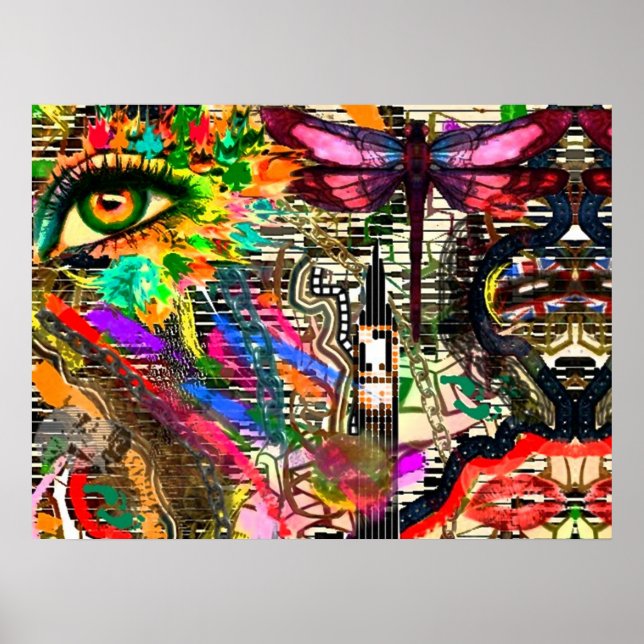 Subconscious Dreams Digital Collage by KEB Poster (Front)