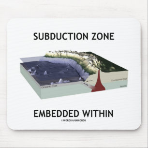 Subduction Zone Embedded Within (Geology Humour) Mouse Pad