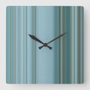 Subdue Colour Stripes Square Wall Clock