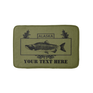 Subdued Alaska Combat Fisherman Badge Bath Mat