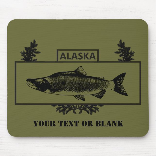 Subdued Alaska Combat Fisherman Badge Mouse Pad (Front)