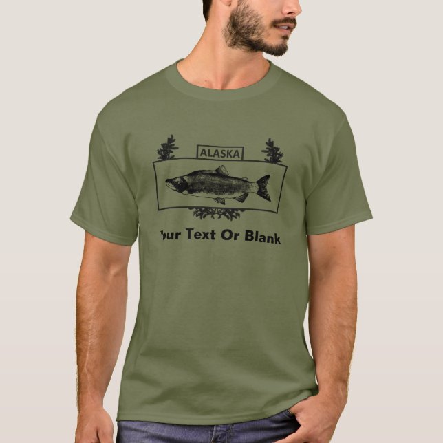 Subdued Alaska Combat Fisherman Badge T-Shirt (Front)