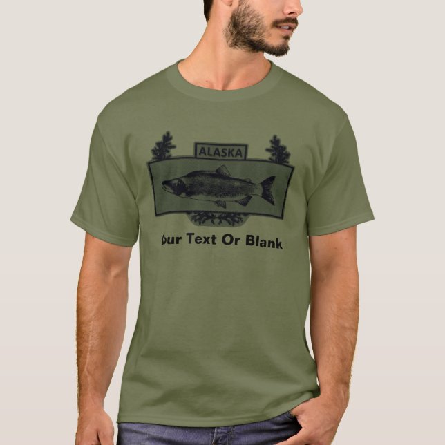Subdued Alaska Combat Fisherman Badge T-Shirt (Front)