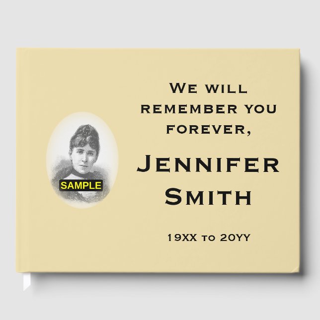 Subdued and Personalised Memories Guestbook (Front)