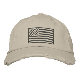Subdued Colours U.S. Flag Distressed Embroidered Hat