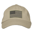 Subdued Colours U.S. Flag Embroidered Hat