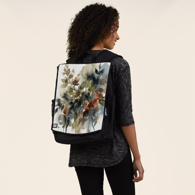 Subdued Forest Watercolor Backpack (Worn)