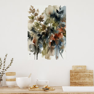 Subdued Forest Watercolor Poster