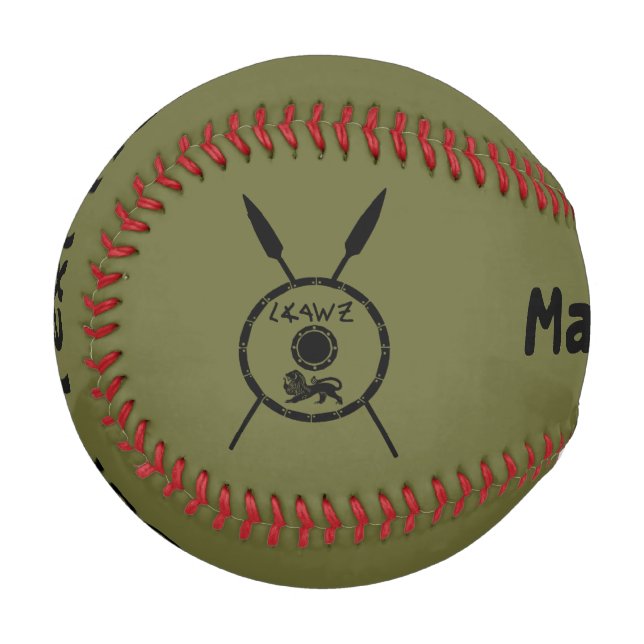 Subdued Maccabee Shield And Spears Baseball (Front Left)