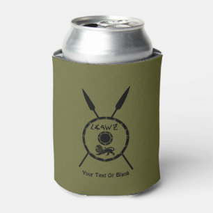 Subdued Maccabee Shield And Spears Can Cooler