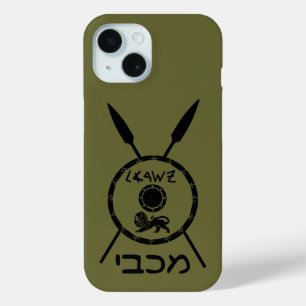 Subdued Maccabee Shield And Spears Case-Mate iPhon iPhone 15 Case