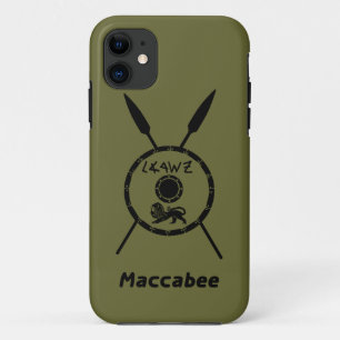 Subdued Maccabee Shield And Spears Case-Mate iPhone Case