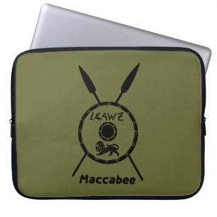 Subdued Maccabee Shield And Spears Laptop Sleeve
