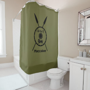 Subdued Maccabee Shield And Spears Shower Curtain