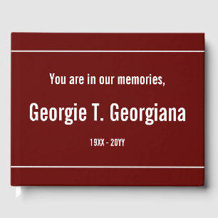 Subdued & Plain Memorial Guest Book