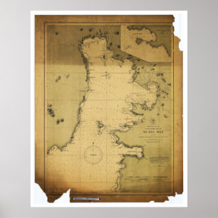 Subig (Subic) Bay Luzon Philippines 1902 Map Poster