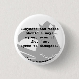 Subjects and Verbs 1.25" Button