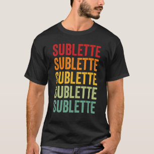 Sublette County Wyoming Rainbow Text Design T-Shirt