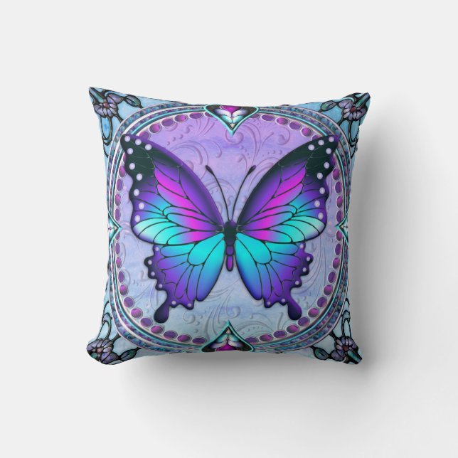Sublimation Butterfly with Background Cushion (Front)