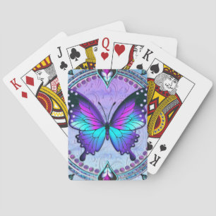 Sublimation Butterfly with Background Playing Cards
