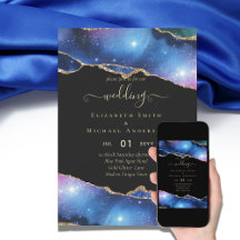 Sublime AGATE Purple Blue Gold Glitter Wedding