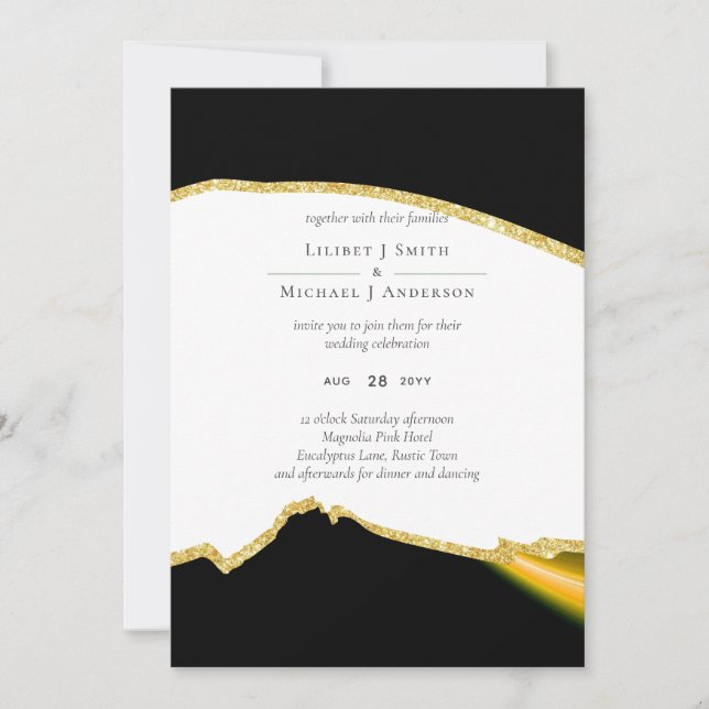 Sublime Black White Gold Wedding (Front)
