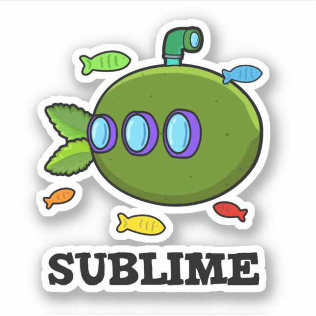 Sublime Funny Submarine Fruit Lime Pun  (Front)