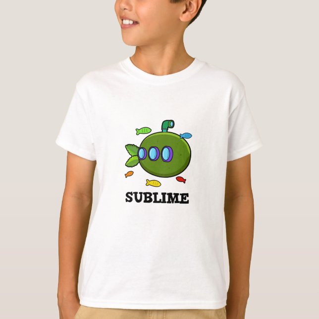 Sublime Funny Submarine Fruit Lime Pun  T-Shirt (Front)