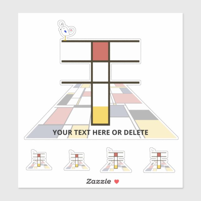 Sublime Neoplasticism Art Monogram. Letter T (Sheet)