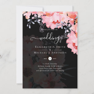 Sublime Pink Blossoms WEDDING SUITE - BUDGET Invitation