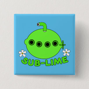 Sublime Sub Lime 15 Cm Square Badge