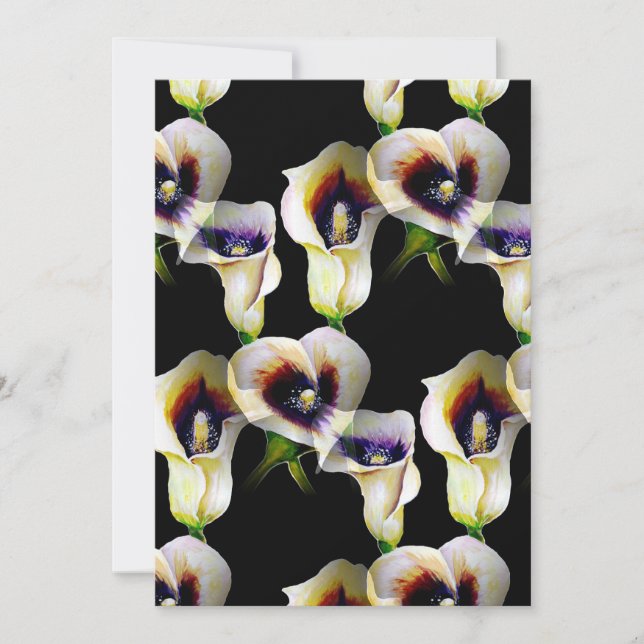 Sublime Watercolor Arum Calla Lilies Card (Front)