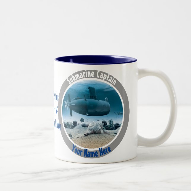 Submarine Captain Two-Tone Coffee Mug (Right)