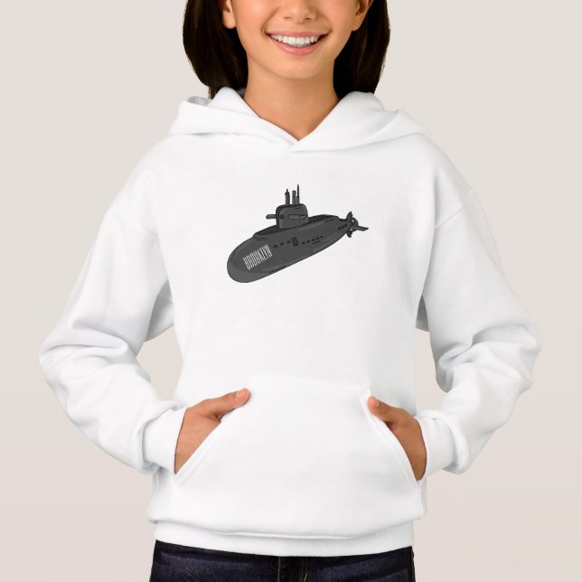 Submarine cartoon illustration (Front)
