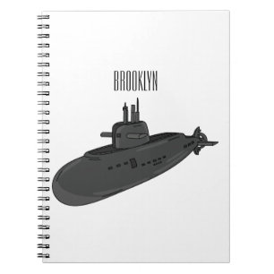 Submarine cartoon illustration notebook